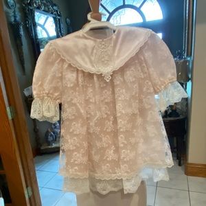 Vintage Jessica McClintock 2T lace dress like new